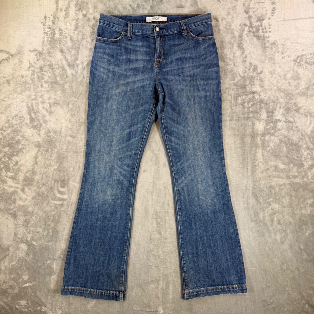 Vintage Gap Long and‎ Lean Flare Jeans Women's Size 10L Blue Stretch Denim Pants